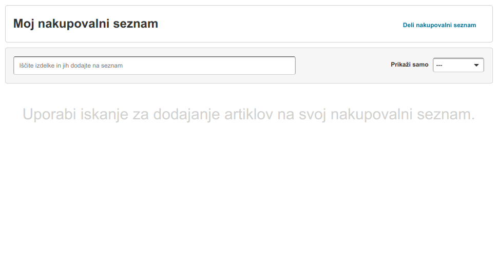 Nakupovalni seznam