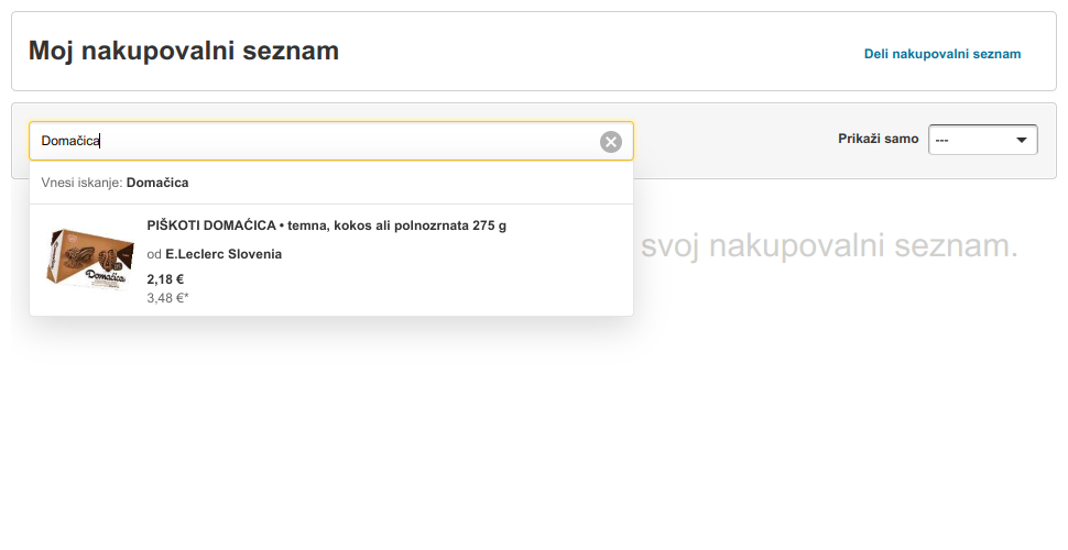 Nakupovalni seznam