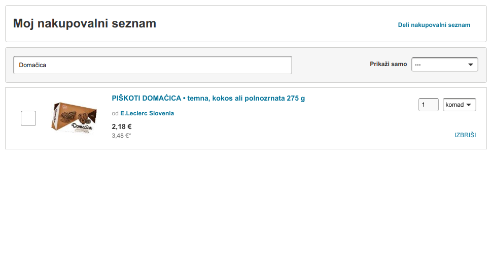 Nakupovalni seznam