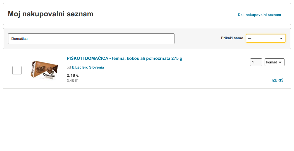 Nakupovalni seznam