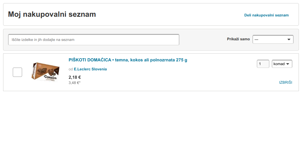 Nakupovalni seznam